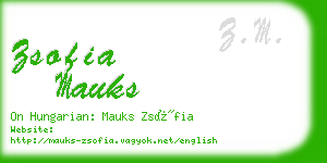 zsofia mauks business card